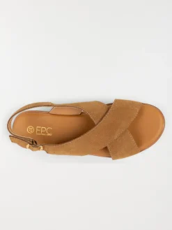 Sandales compensées femme tan (36-41)
