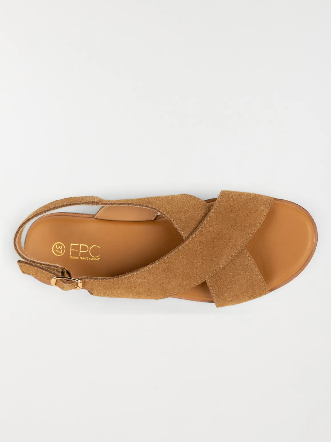 Sandales compensées femme tan (36-41)
