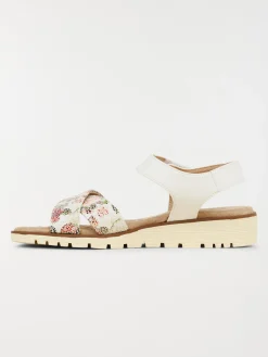 Sandales compensées fleurs femme (36-41)