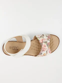 Sandales compensées fleurs femme (36-41)
