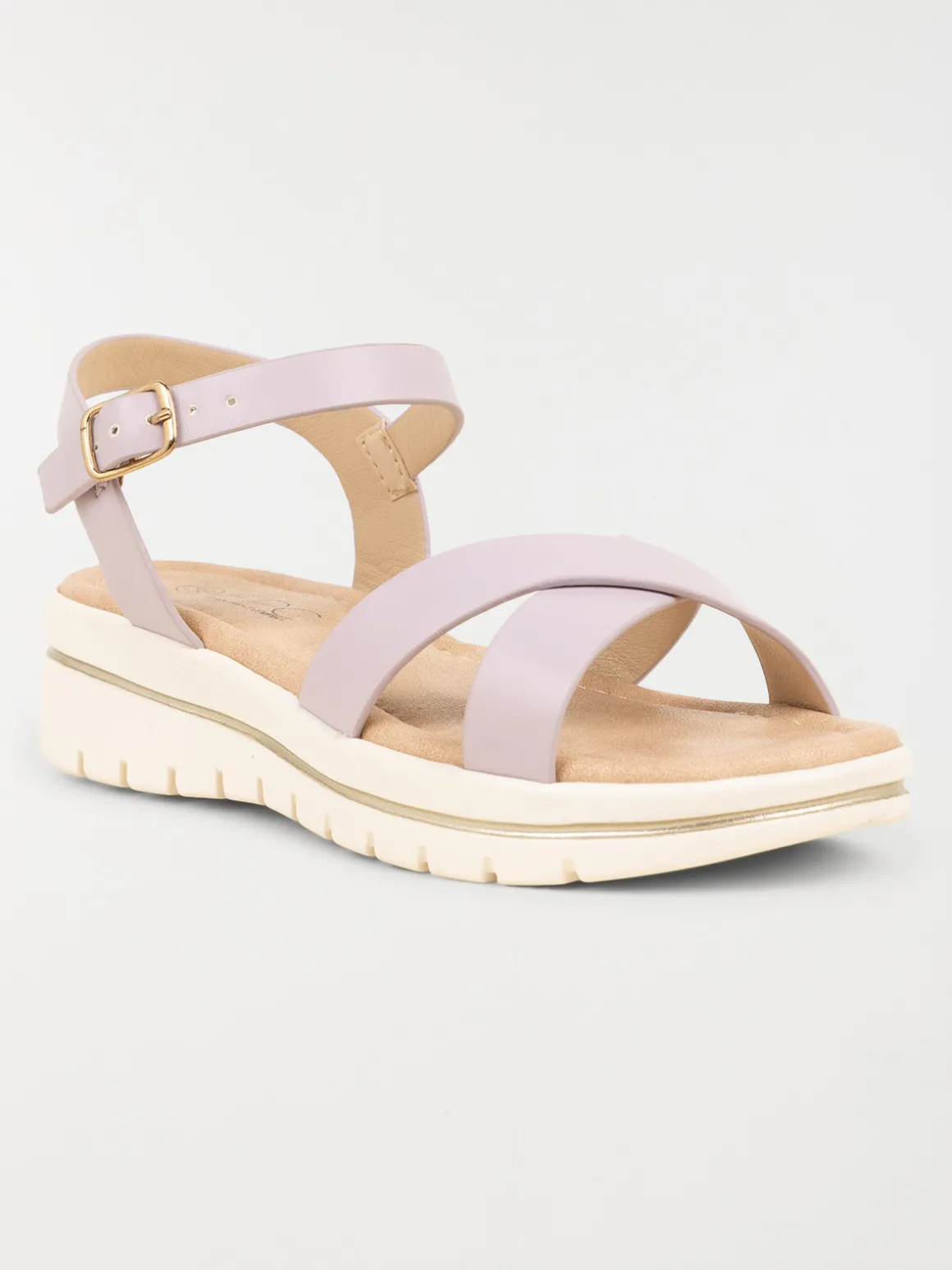 Sandales compensées lilas fille (31-36)