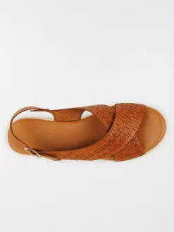 Sandales compensées marron femme (36-41)