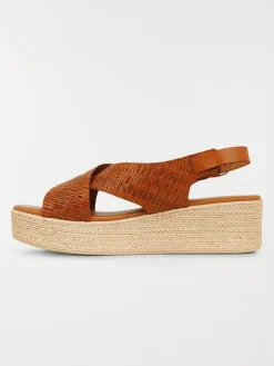Sandales compensées marron femme (36-41)