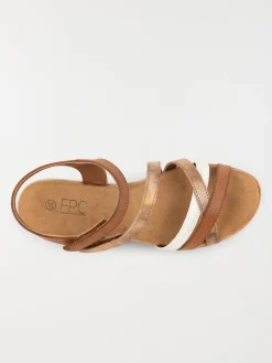 Sandales compensées marron femme (36-41)