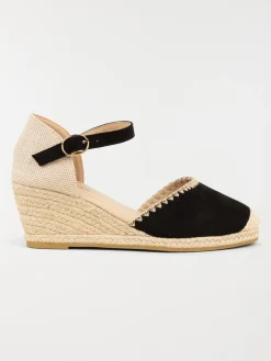 Sandales compensées noires femme (36-41)