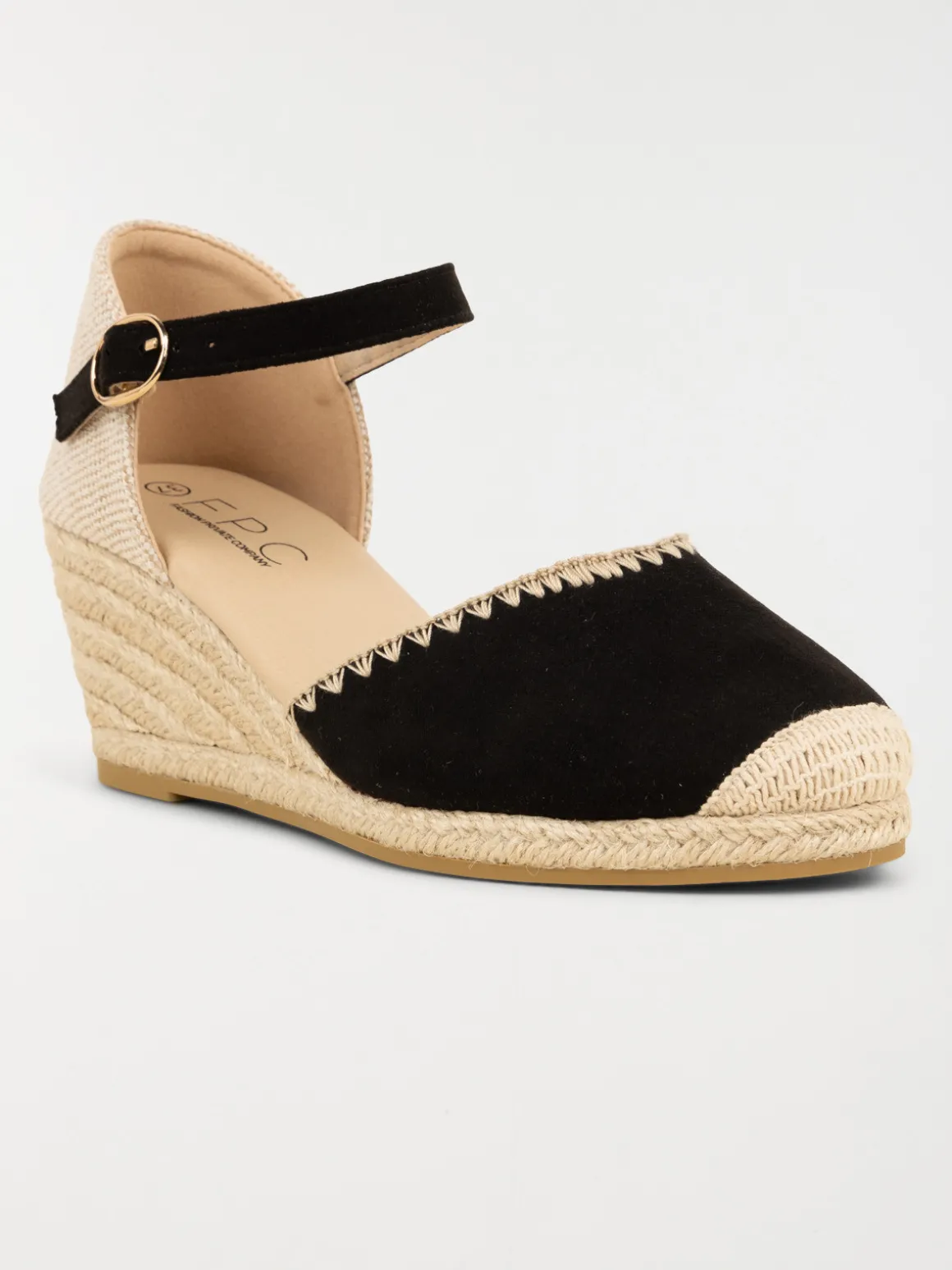 Sandales compensées noires femme (36-41)