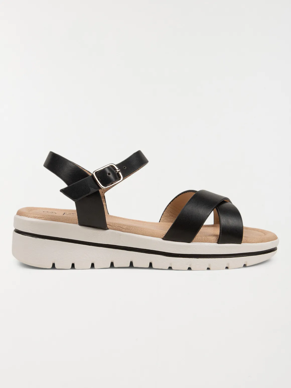 Sandales compensées noires fille (31-38)