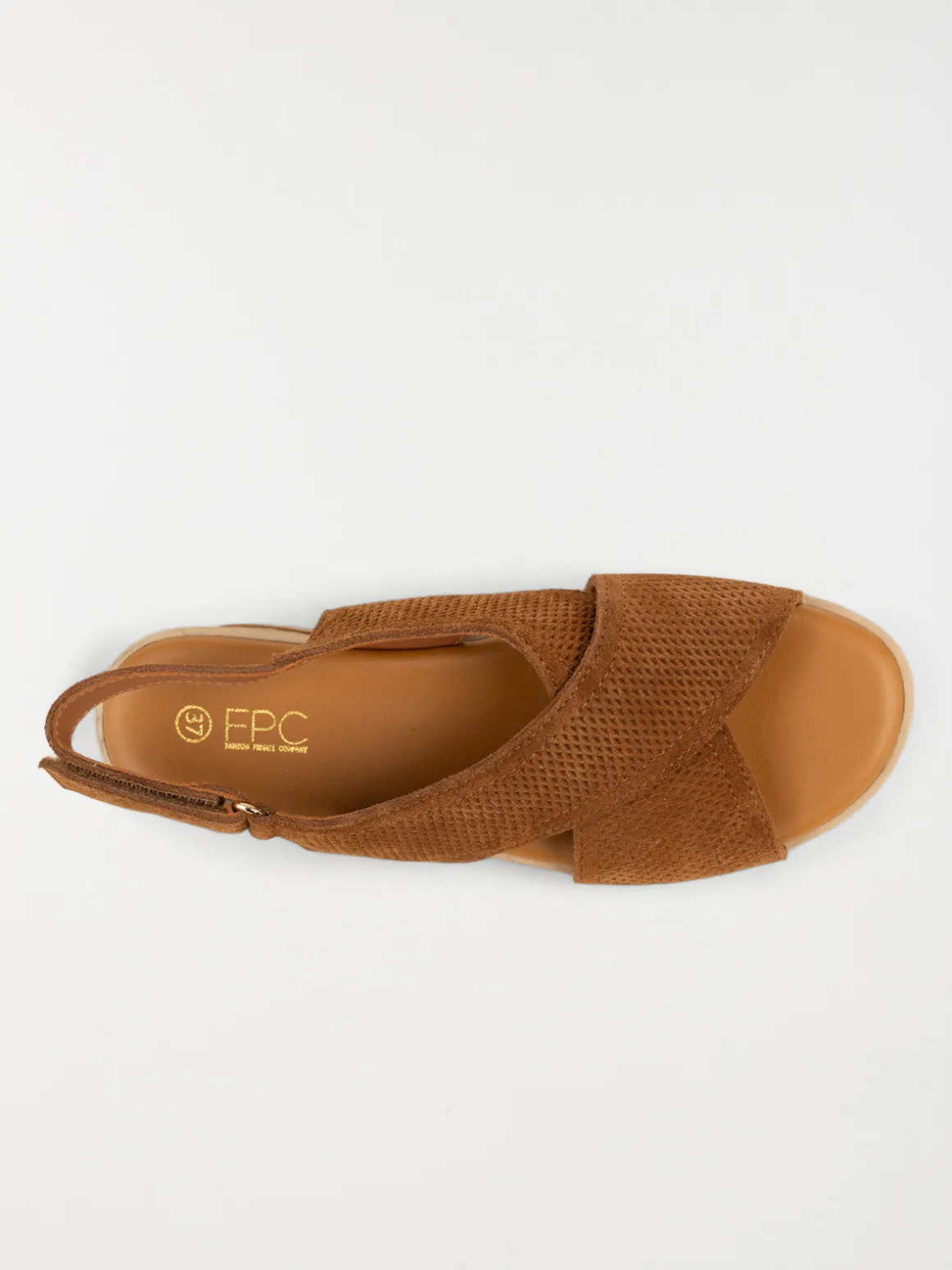 Sandales compensées tan femme (36-41)
