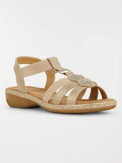 Sandales conforts strass femme (37-42)