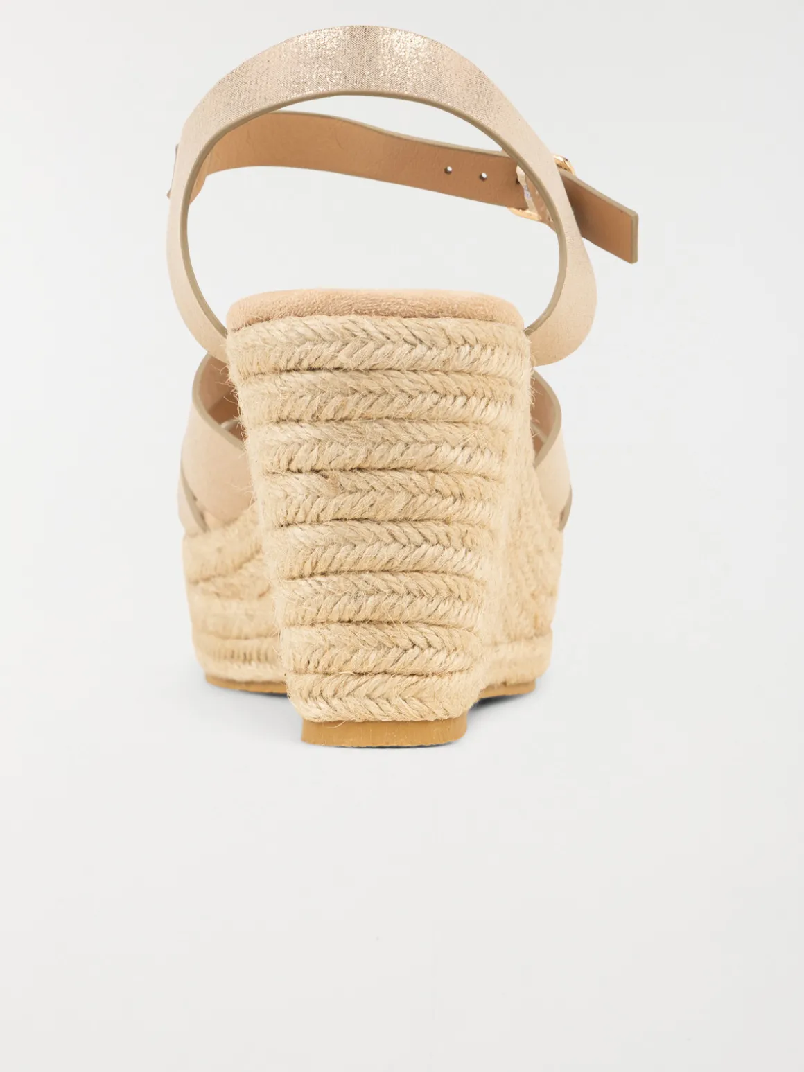 Sandales dorées compensées femme (36-41)