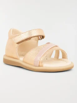 Sandales dorées et camel fille (19-23)