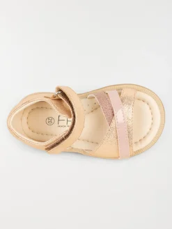Sandales dorées et camel fille (19-23)