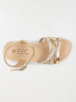 Sandales dorées fille plateforme (31-36)