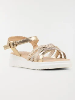 Sandales dorées fille plateforme (31-36)