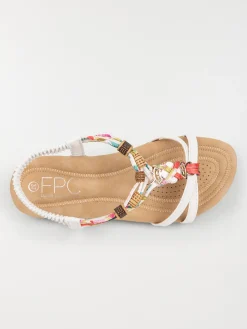 Sandales femme brides fleuries (36-41)