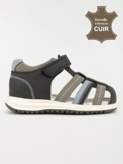 Sandales fermées grises garçon (24-30)