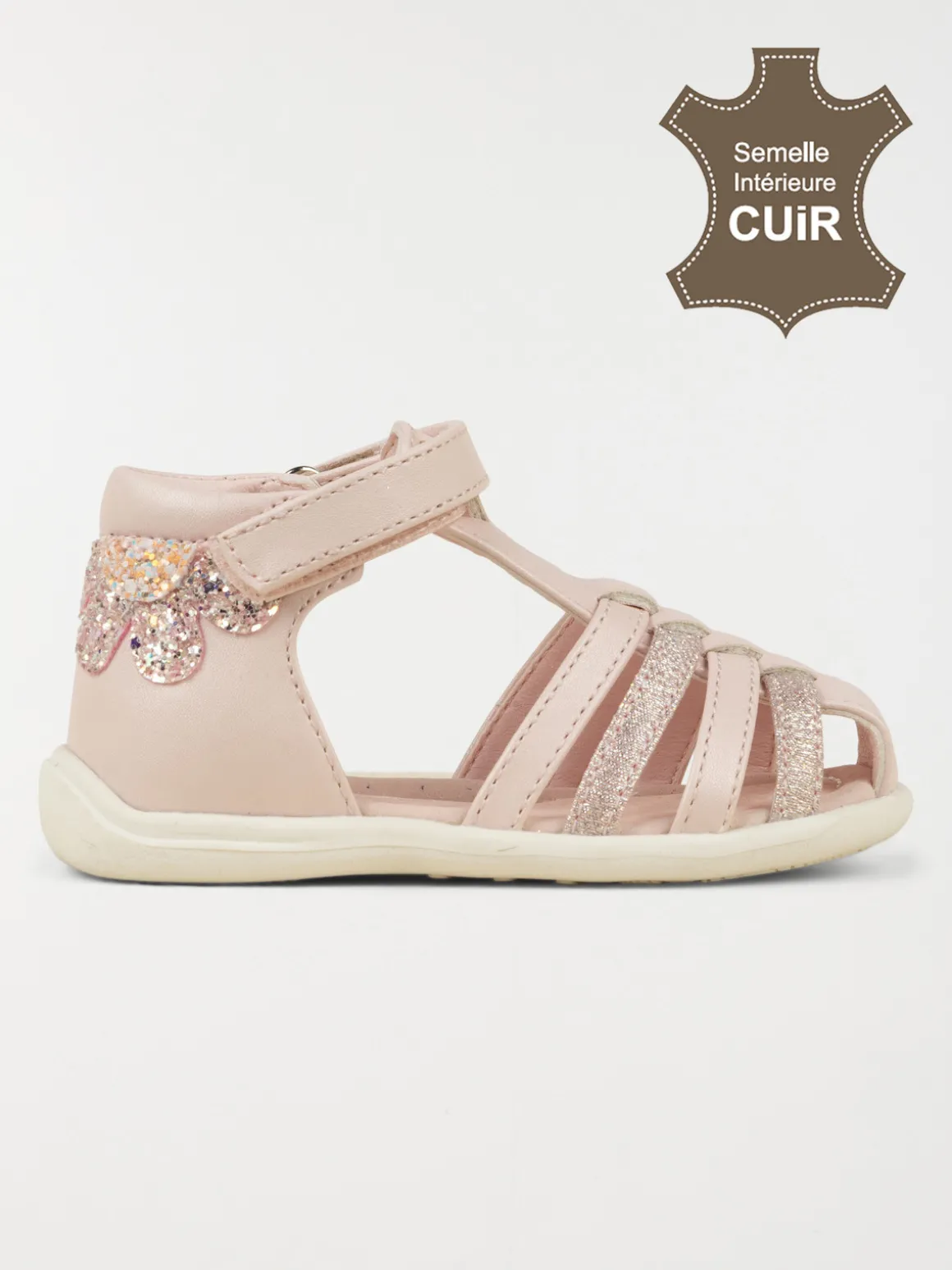 Sandales fermées roses fille (18-23)