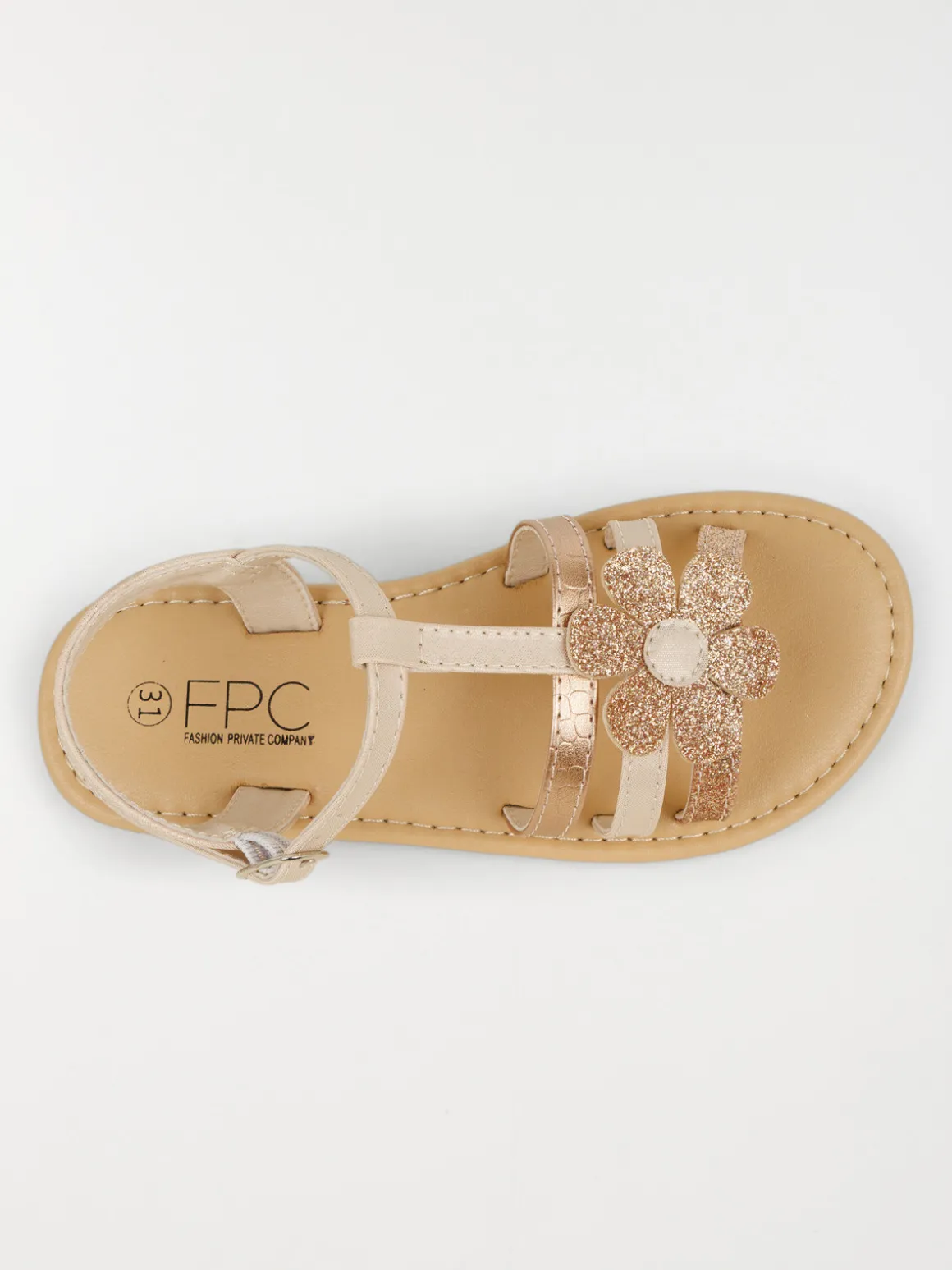 Sandales fleur pailletée fille (24-30)