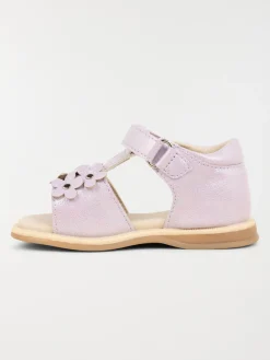 Sandales fleurs lilas fille (19-23)