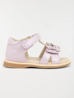 Sandales fleurs lilas fille (19-23)