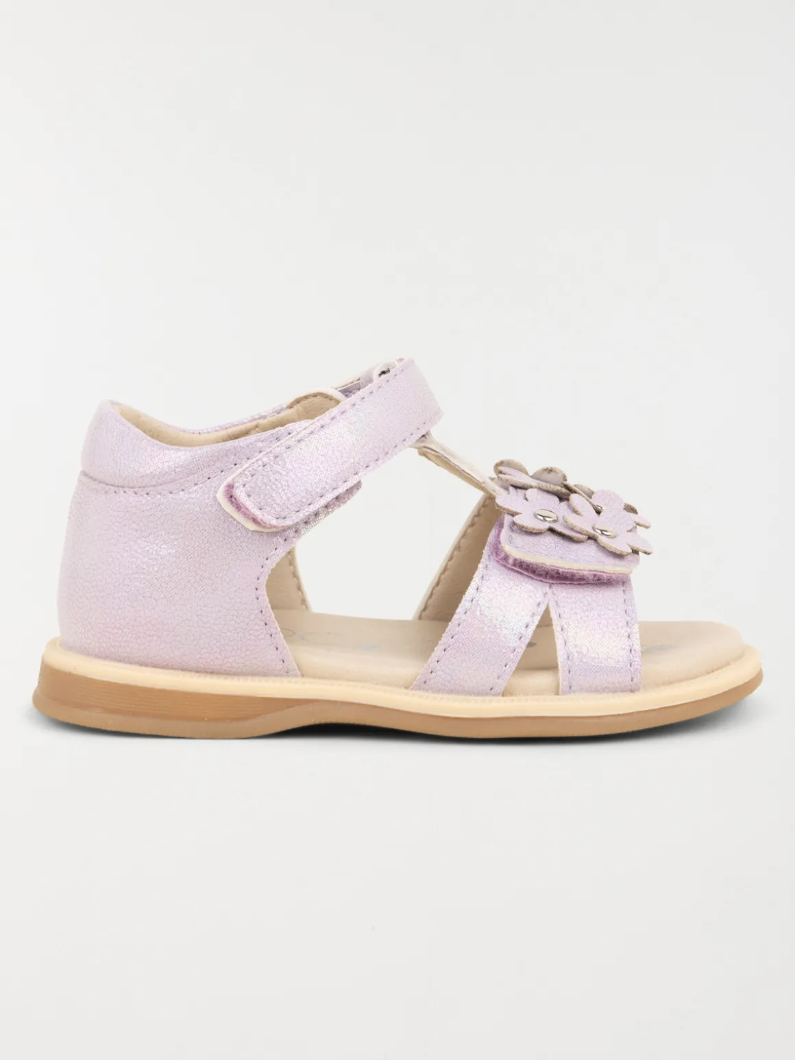 Sandales fleurs lilas fille (19-23)