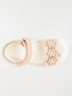 Sandales fleurs roses fille (19-23)