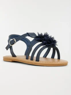 Sandales fleurs tissus fille (24-30)
