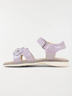 Sandales lilas fleurs fille (24-30)