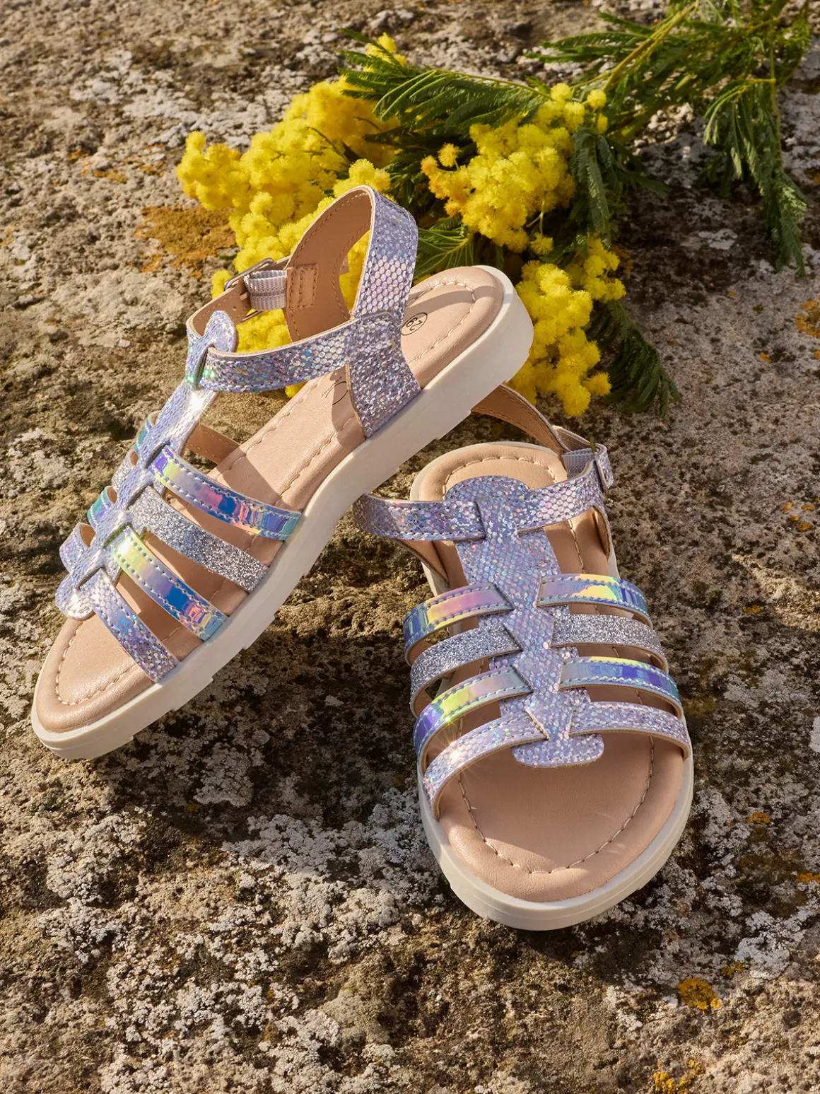 Sandales lilas pailleté fille (24-30)