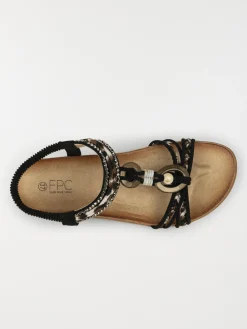 Sandales léopard et perles femme (36-41)