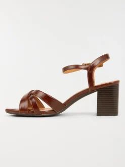 Sandales marrons à talon femme (36-41)
