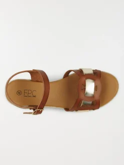 Sandales marrons et dorées femme (36-41)