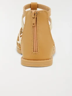 Sandales montantes camel fille (31-36)