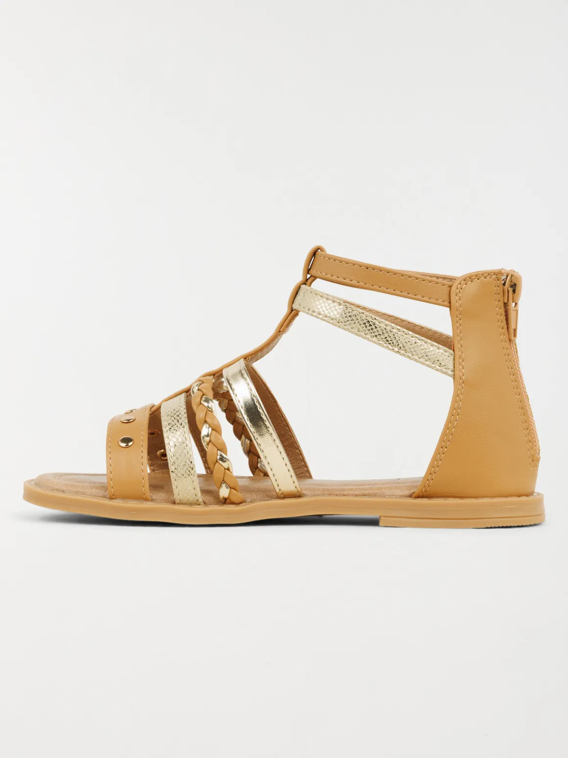 Sandales montantes camel fille (31-36)
