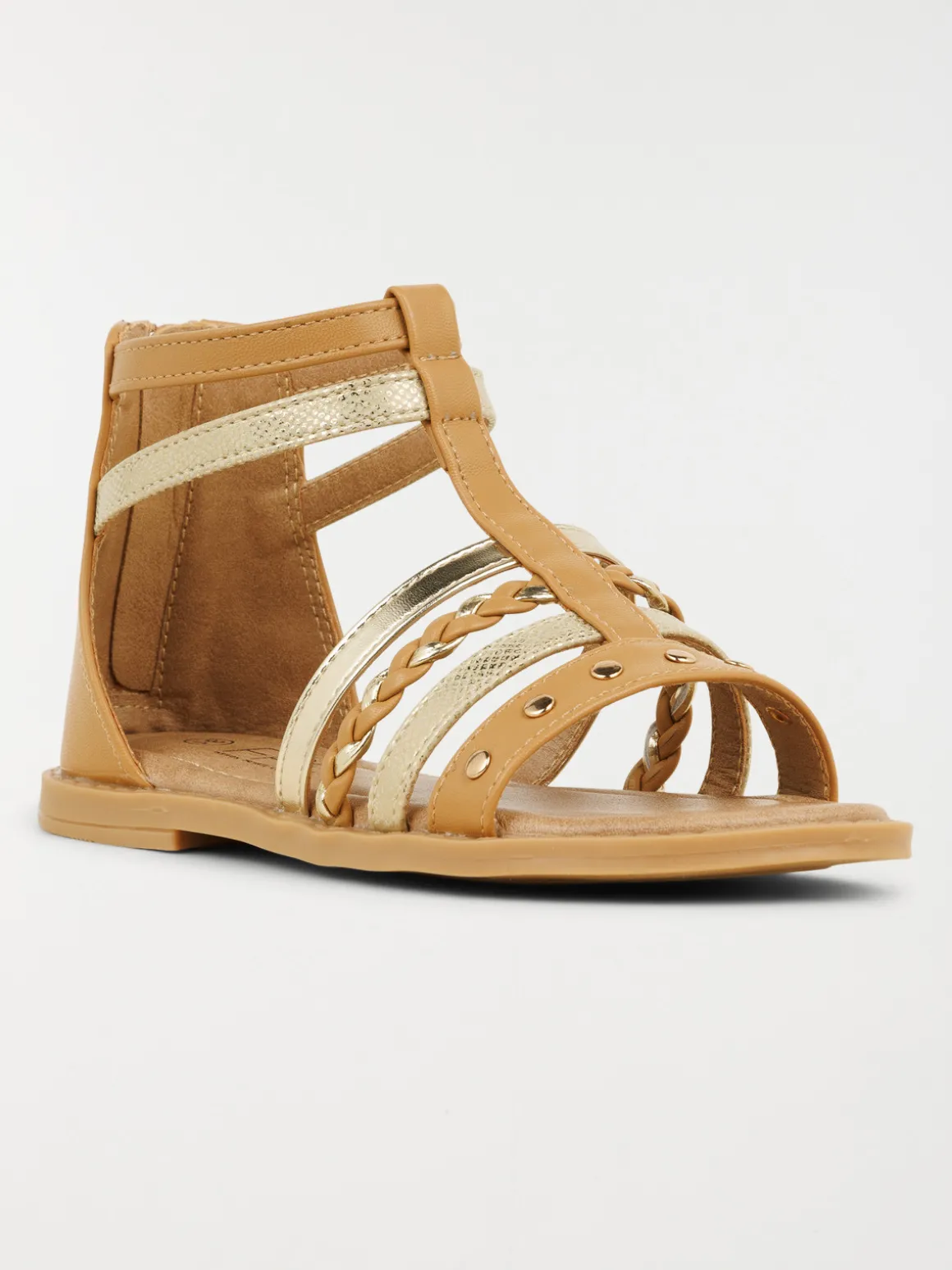 Sandales montantes camel fille (31-36)