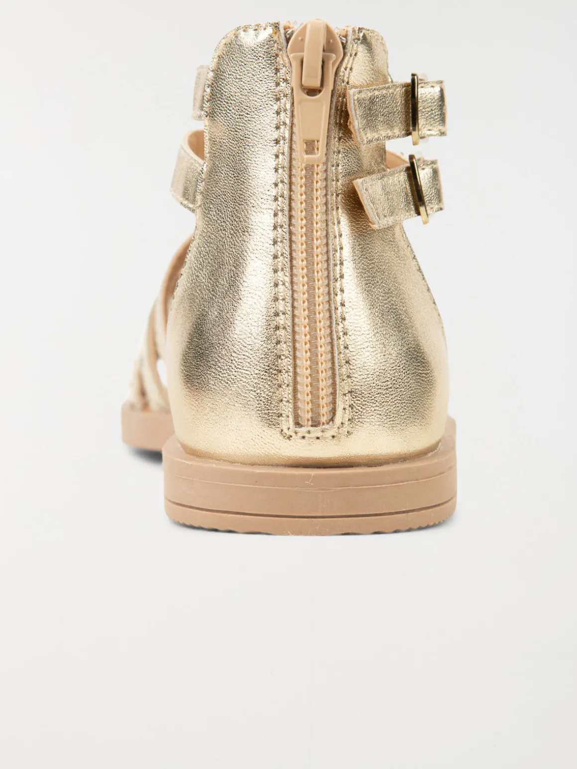 Sandales montantes dorées fille (24-30)