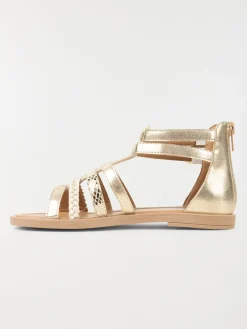 Sandales montantes dorées fille (24-30)
