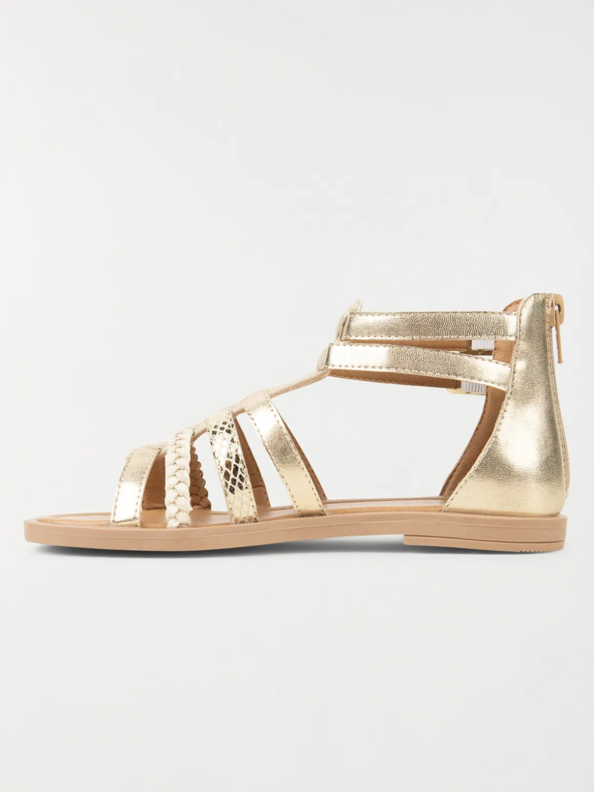 Sandales montantes dorées fille (24-30)
