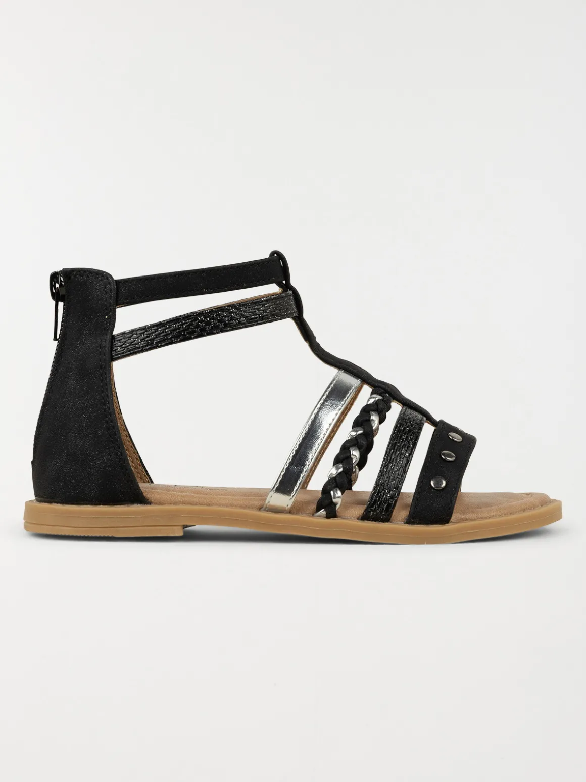 Sandales montantes noires fille (31-36)