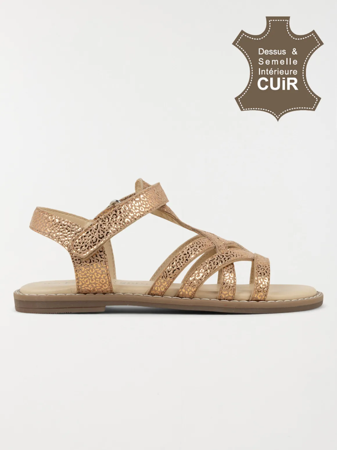 Sandales motif léopard fille (24-30)
