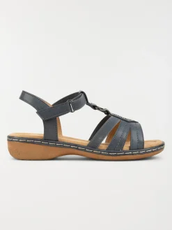 Sandales navy strass femme (37-42)