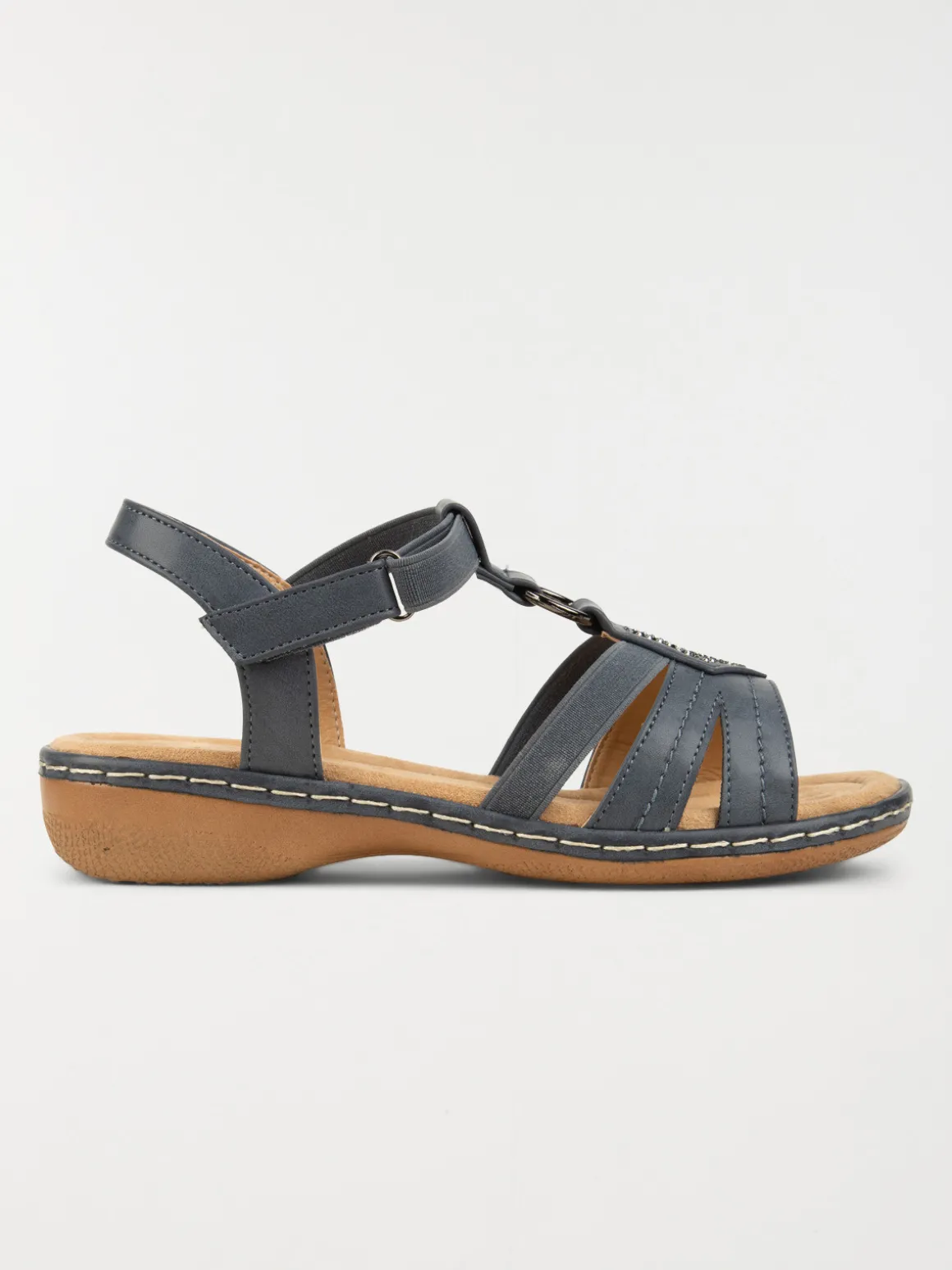 Sandales navy strass femme (37-42)