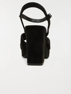 Sandales noires à talon femme (36-41)