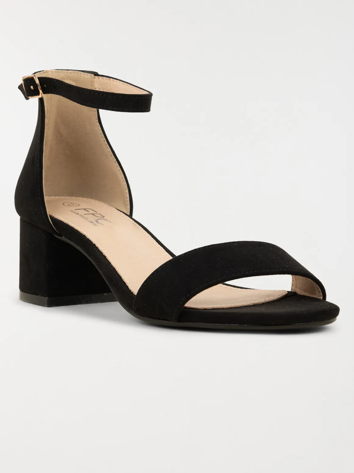Sandales noires à talons femme (36-41)