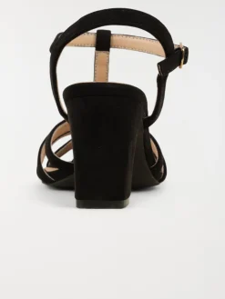 Sandales noires femme à talons (36-41)