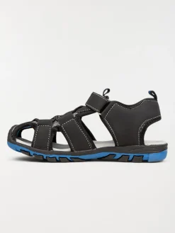 Sandales noires scratch garçon (24-30)