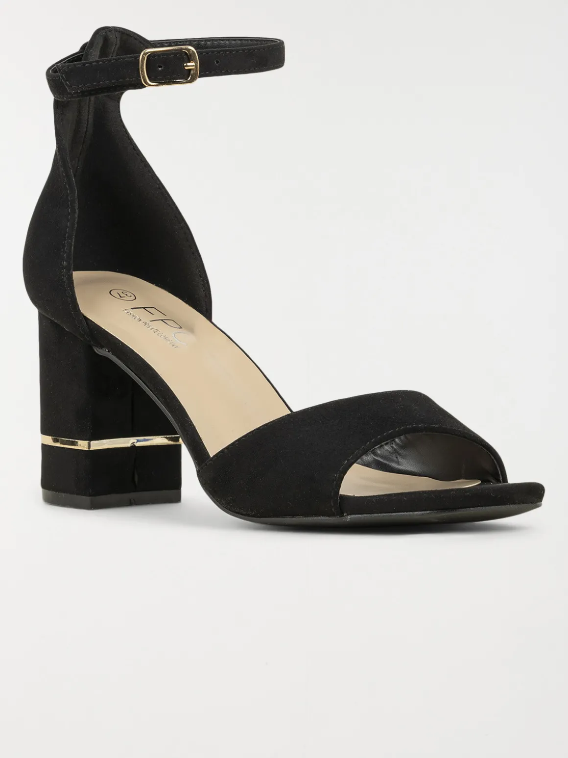 Sandales noires talon haut femme (36-41)