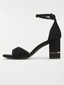 Sandales noires talon haut femme (36-41)