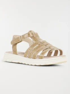 Sandales pailletées dorées fille (31-36)