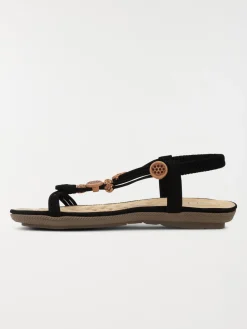 Sandales perles noir femme (36-41)